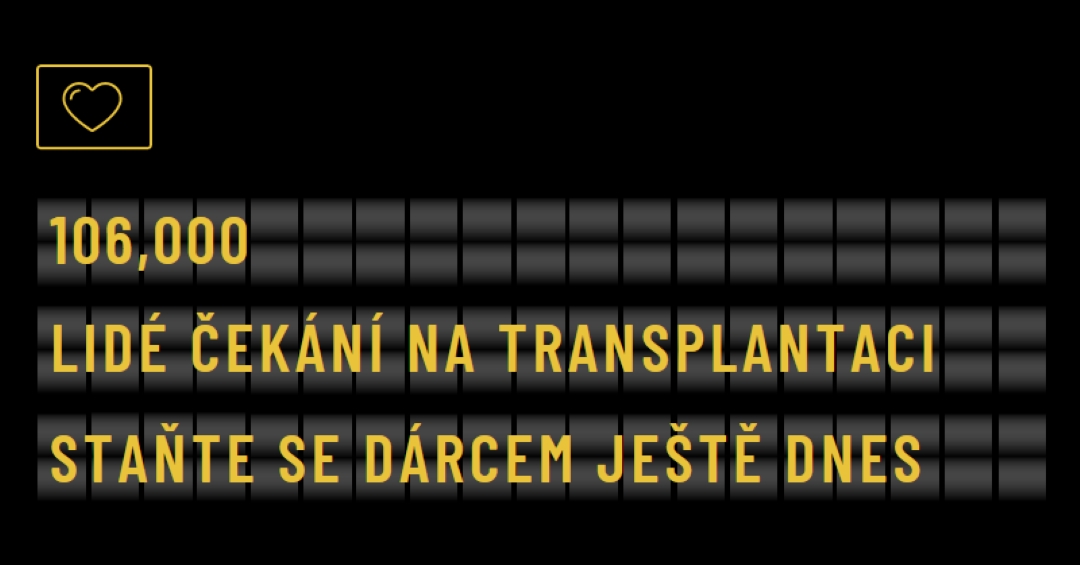 Staňte se dárcem orgánů ještě dnes black modern-bold