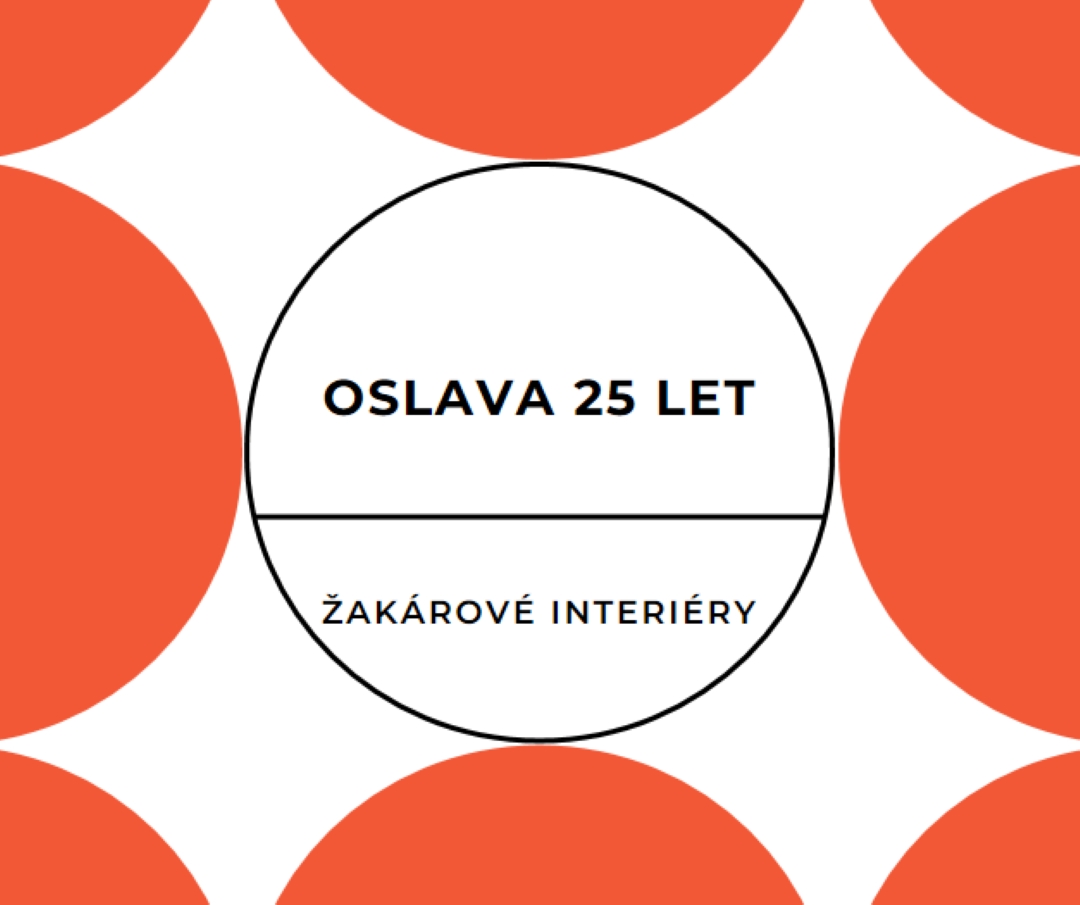 Oslava 25 let orange modern-geometric-&-linear