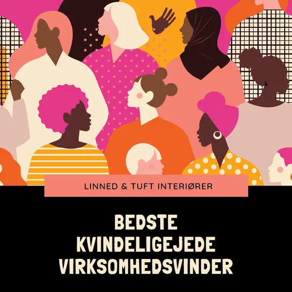 Bedste kvindeejede virksomhed black modern-bold