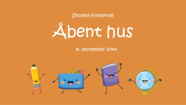 Præsentation til åbent hus blue whimsical-color-block