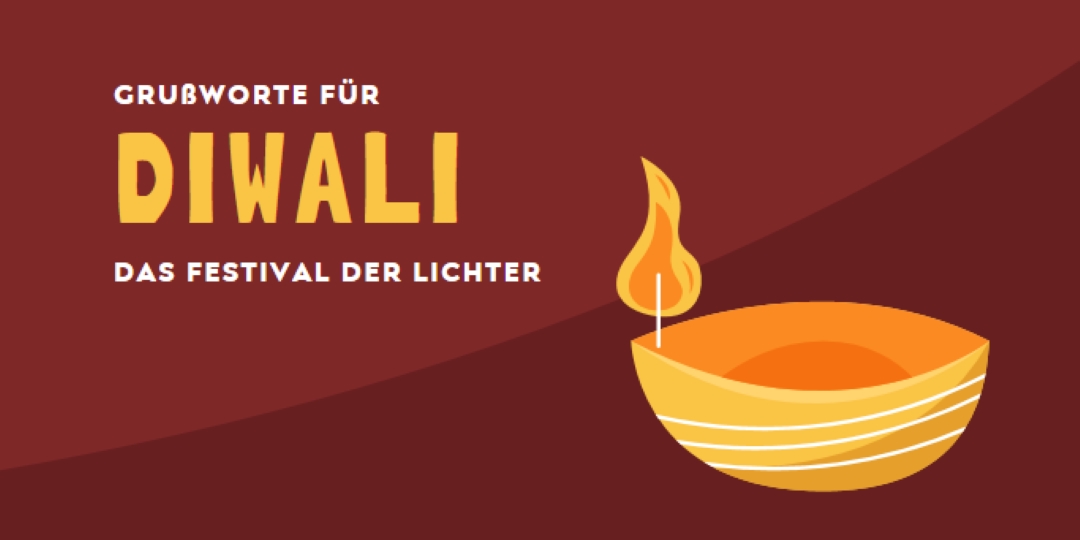 Grüße für Diwali red whimsical-color-block