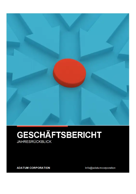 Aussagekräftiger Geschäftsbericht red modern bold