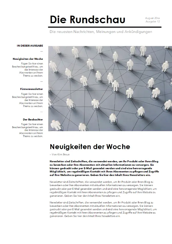 Firmennewsletter modern-simple