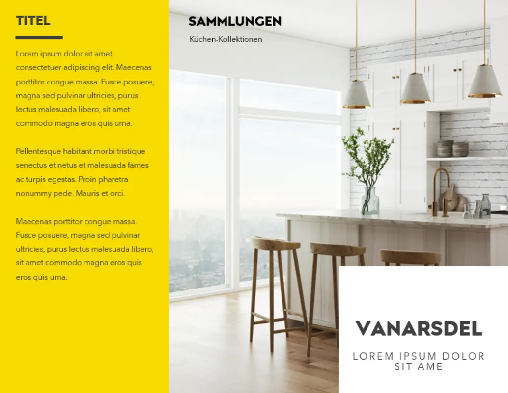 Gelbe Broschüre yellow modern-simple