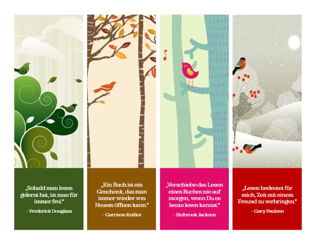 Anregende Lesezeichen whimsical color block