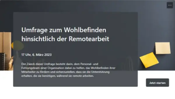 Umfrage zum Wohlbefinden hinsichtlich der Remotearbeit gray