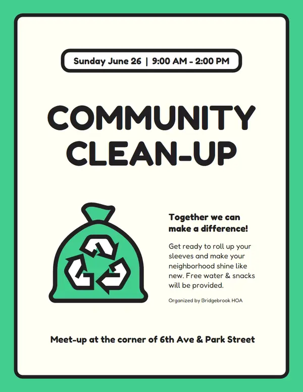 Simple minimal activism flyer Green modern, bold, frame, vector