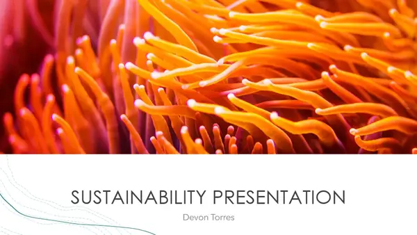 Ocean presentation blue organic-simple