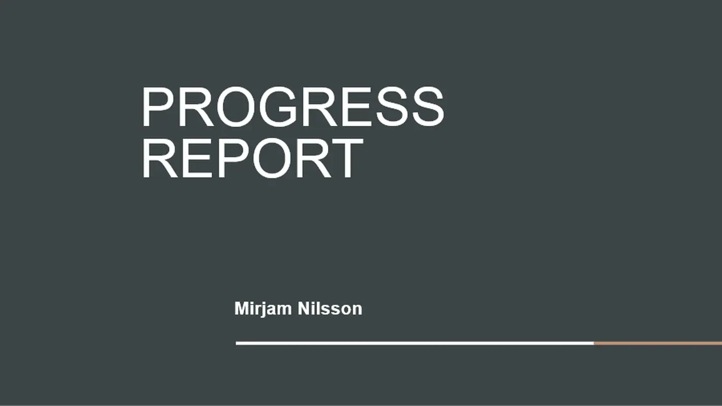 Project status report green organic boho
