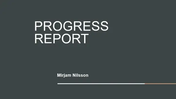 Project status report green organic boho