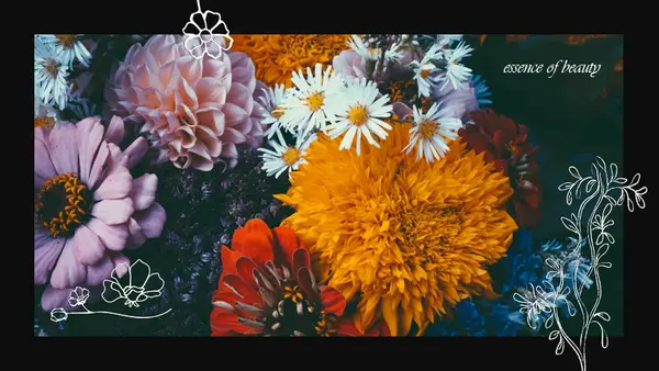 Vintage floral photo slideshow black vintage botanical
