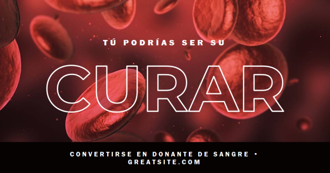 Convertirse en donante de sangre red modern-simple