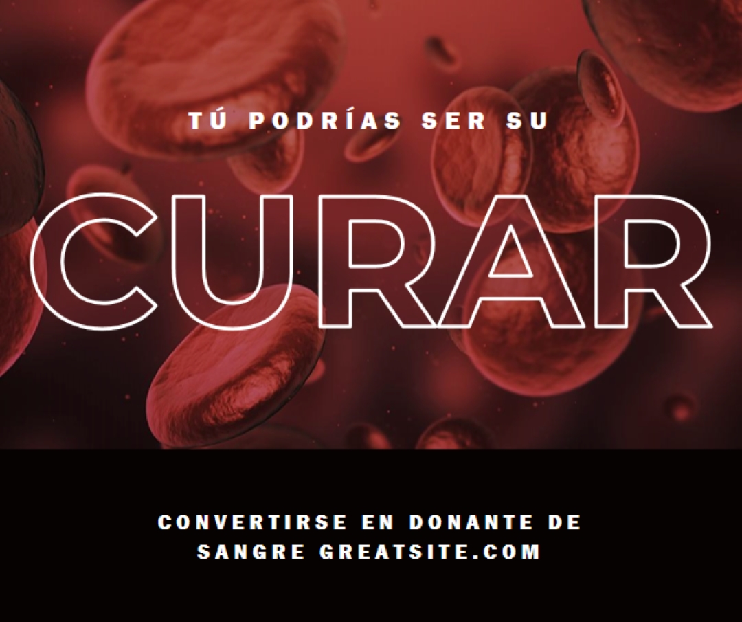 Convertirse en donante de sangre red modern-simple