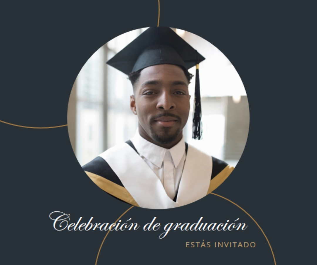 Invitación a la graduación blue modern-simple