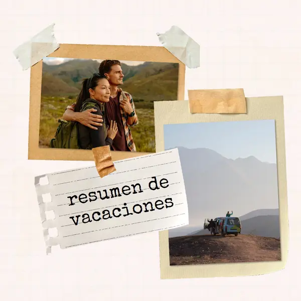 Resumen de nuestras vacaciones white photographic,scrapbook,collage,simple,retro,travel