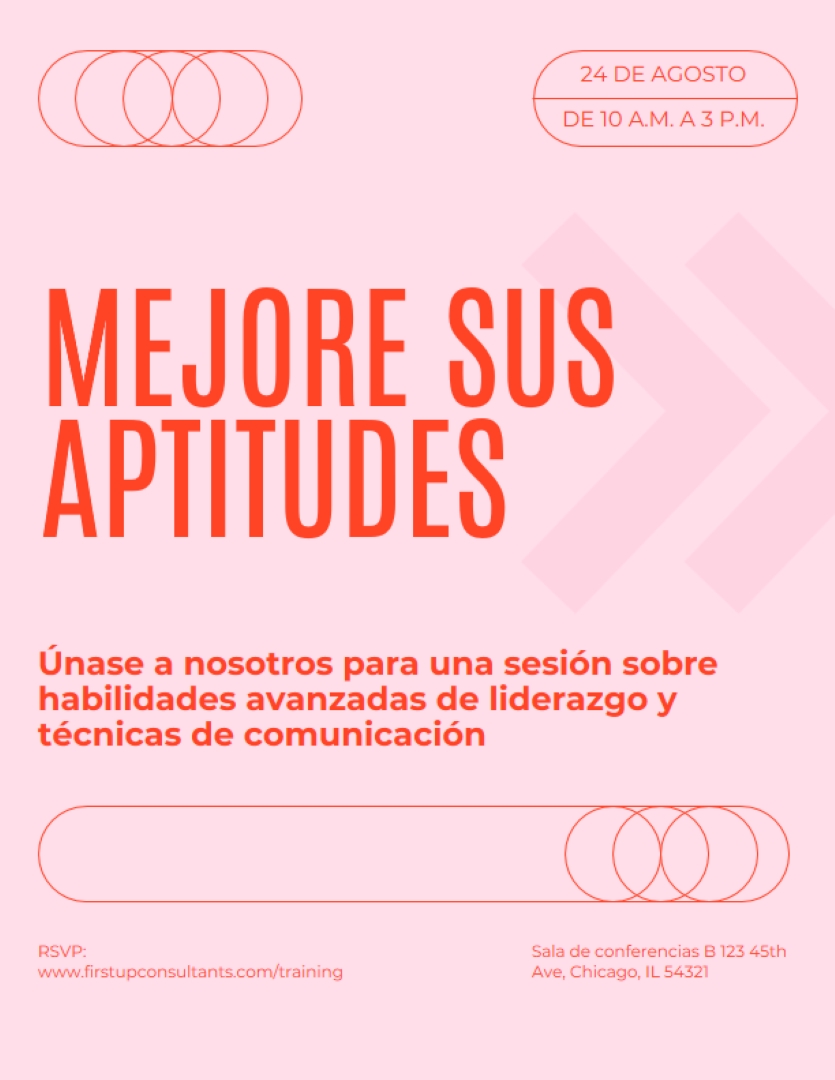 Prospecto de evento retro moderno pink modern,bold,typographic,shapes,outlines