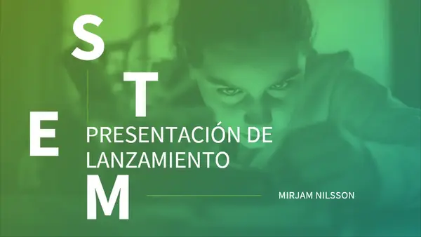 Plantilla de discurso de ciencia, tecnología, ingeniería y matemáticas modern-bold