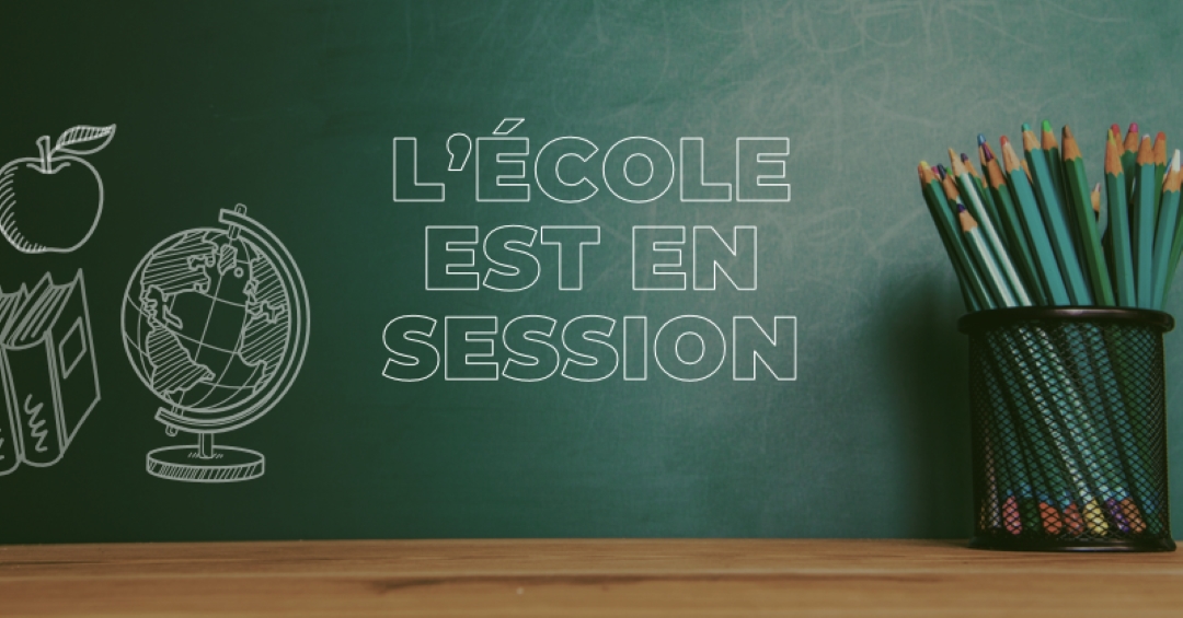 L’école est en session green modern-simple