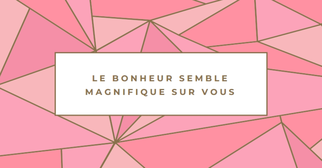 Retours heureux pink modern-simple