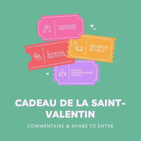 Cadeau de la Saint-Valentin green bright,playful,tickets,retro,shape,overlapping