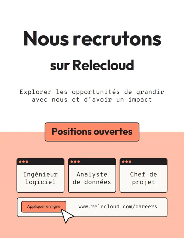 Flyer d’embauche moderne simple pink modern,simple,outlined,digital