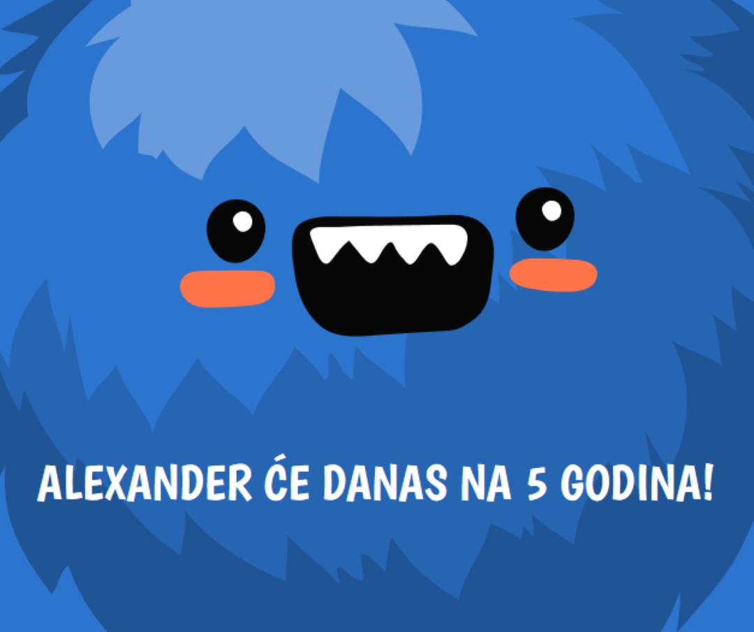 Malo čudovište puni pet blue whimsical-color-block