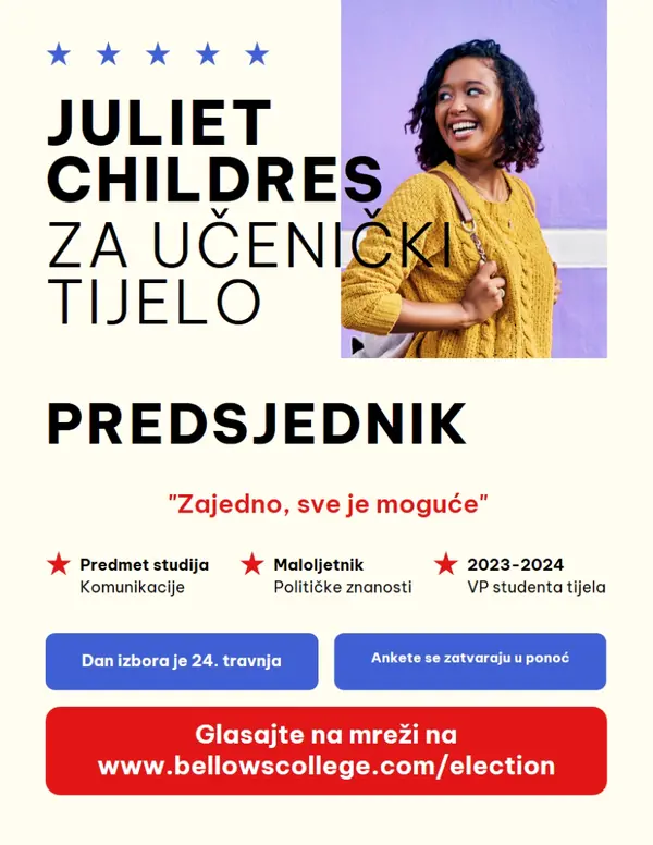 Letak za političku kampanju white modern,bold,informative,patriotic