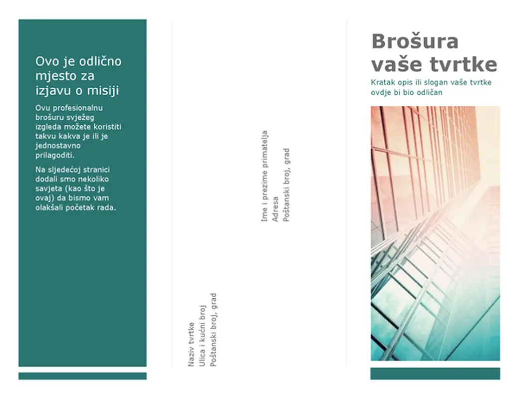 Brošura s tri preklopa (plava)
