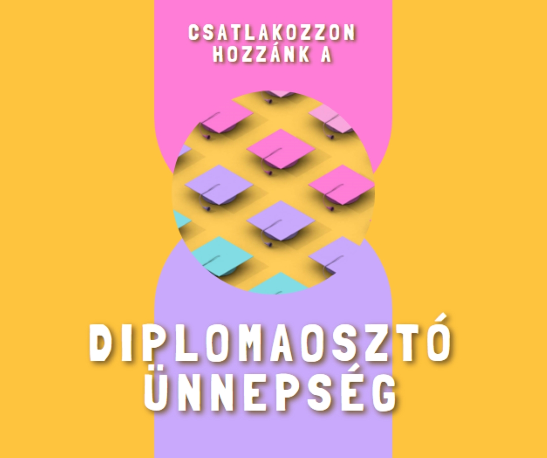Bekapcsolódás a diplomaosztó ünnepségbe yellow whimsical-color-block