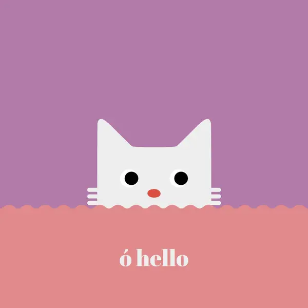 Ó, hello red cute,simple,cat,neutral,bright,fun