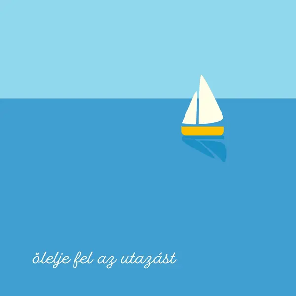 Az utazás átélése blue minimal,whimsical,boat,playful,clean