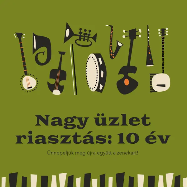 Nagy ügyletre figyelmeztető riasztás green retro,graphic,music