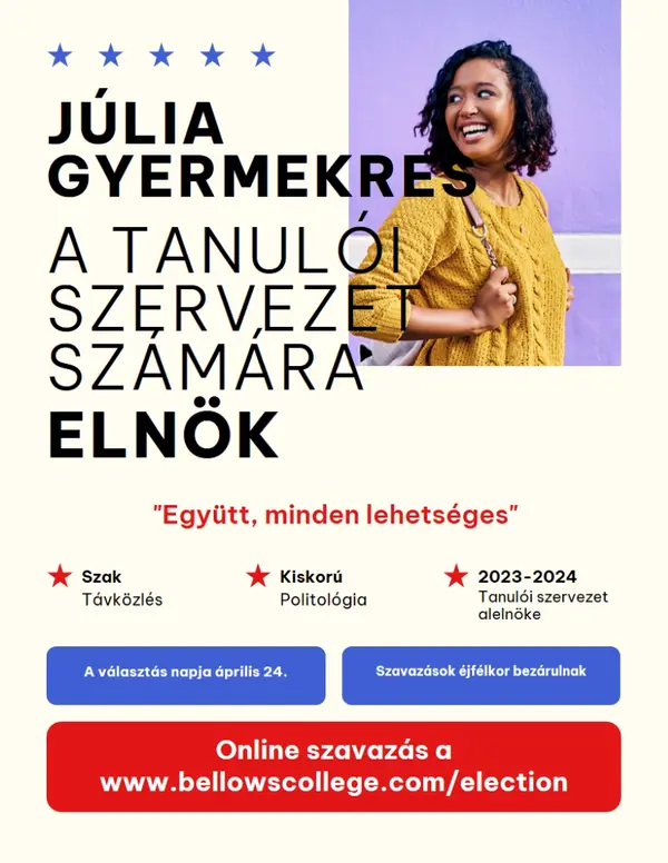 Politikai kampány szórólapja white modern,bold,informative,patriotic
