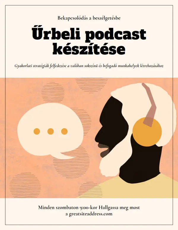 Félkövér kommunikációs szórólap orange modern,color-block,vector,flat-graphic