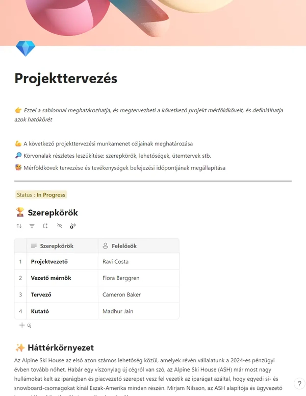 Projekttervezés