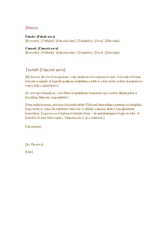 Hivatalos üzleti levél modern simple