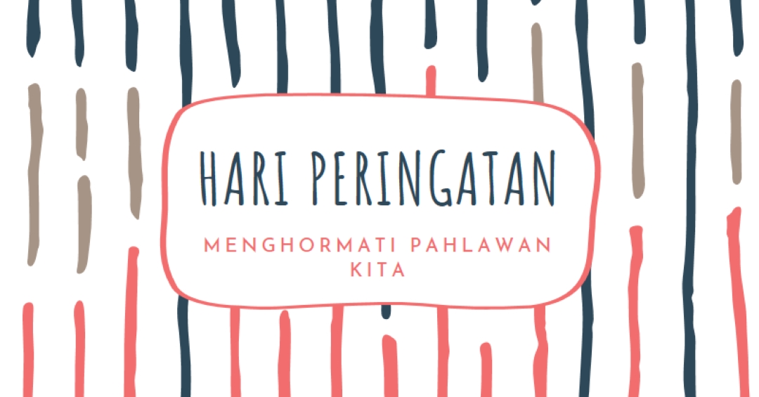 Menghormati pahlawan kita white whimsical-line