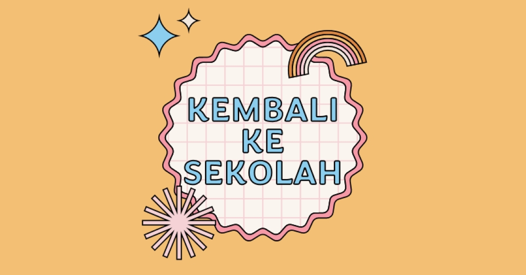 Siku-sikut sekolah orange vintage-retro