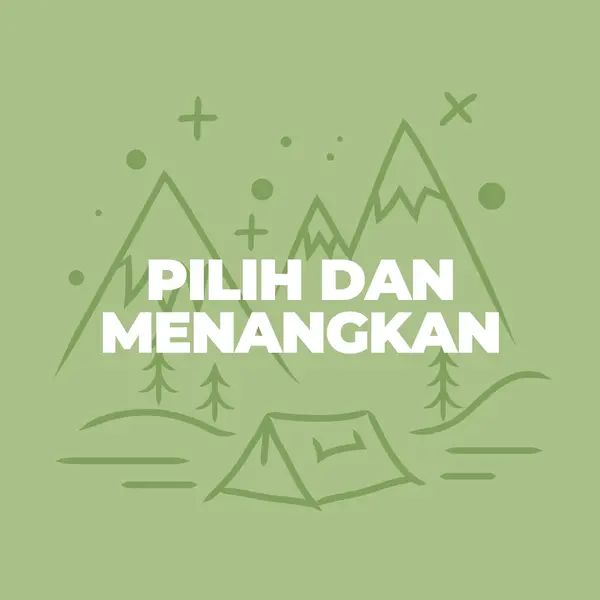 Pilih dan menangkan green whimsical-line