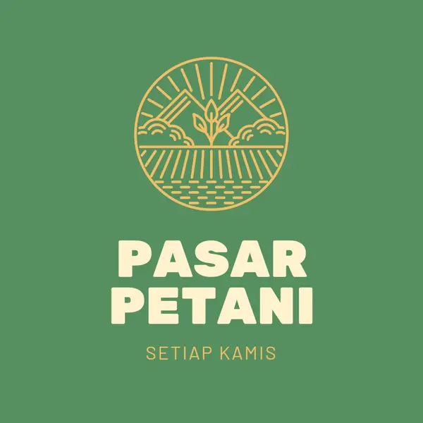 Datanglah ke pasar petani green clean,simple,logo,organic,typographic,rustic