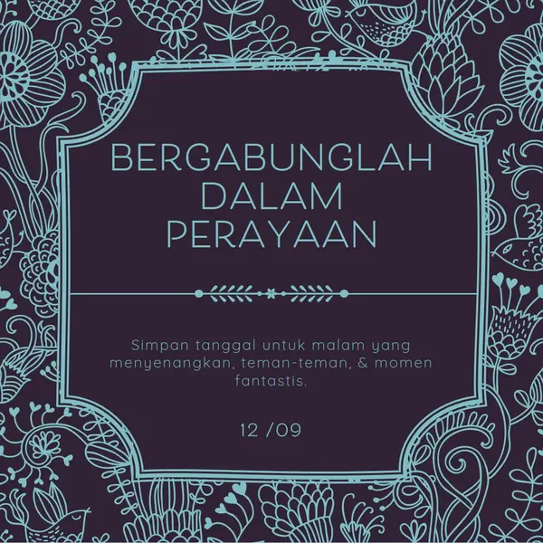Bergabung dalam perayaan blue elegant,classic,floral