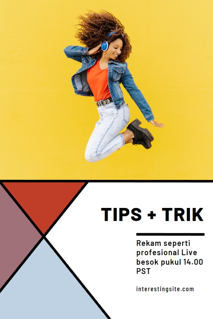 Musik ke telinga saya yellow modern-bold