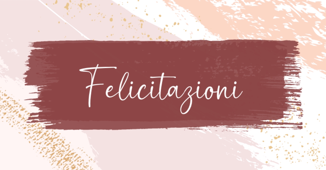 Congratulazioni semplici pink organic-simple