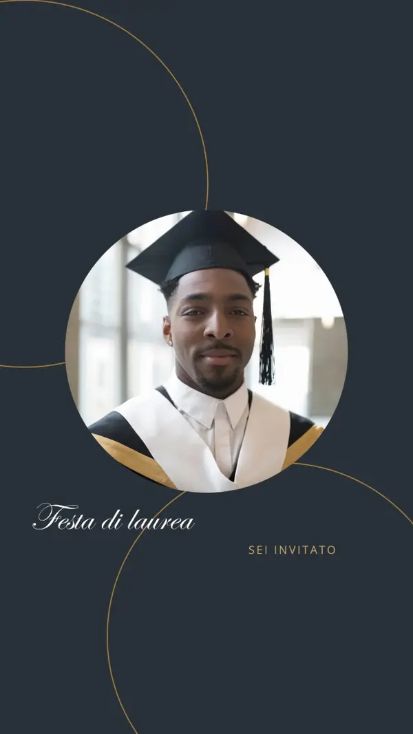 Invito alla laurea blue modern-simple