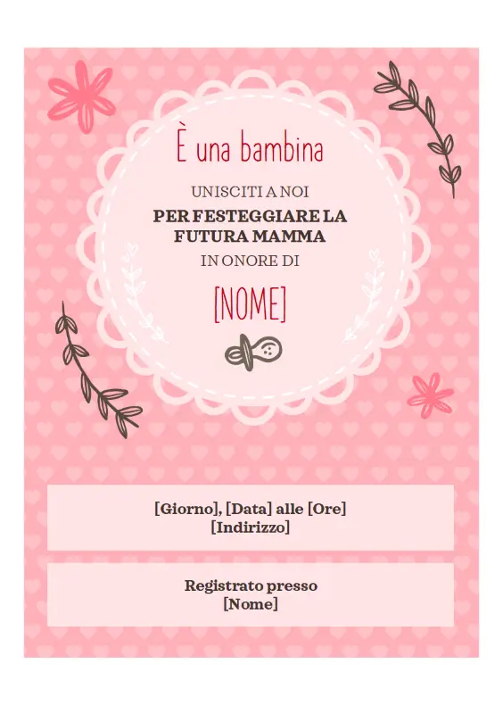 Invito a un baby shower - femmina pink whimsical-color-block