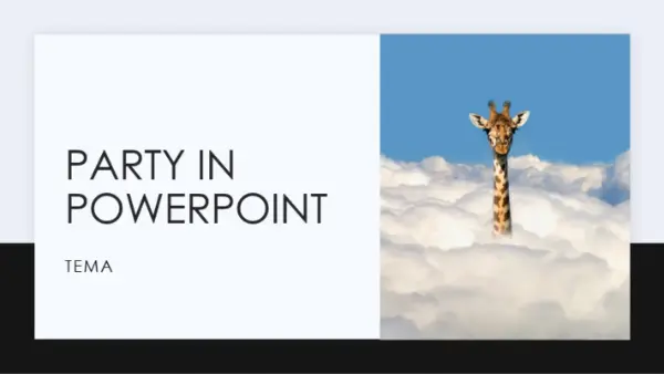 Party in PowerPoint black modern simple