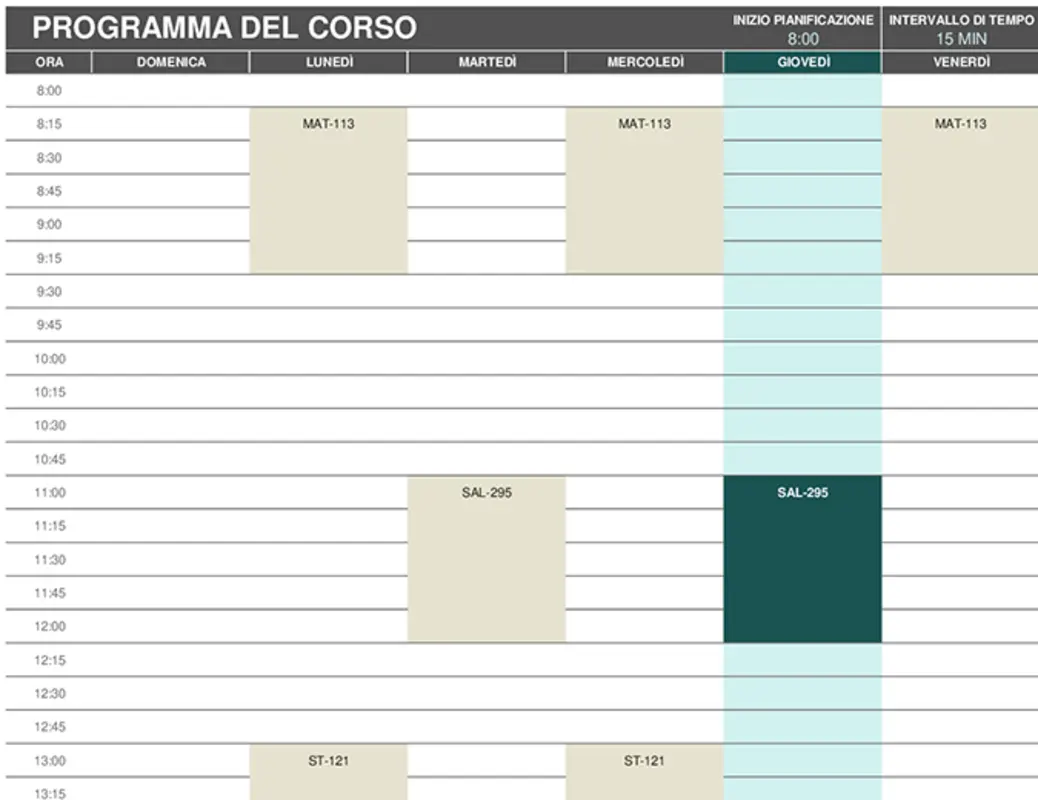 Programma studente brown modern-simple