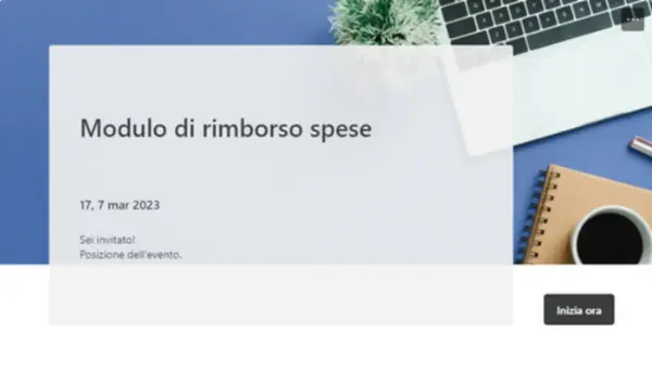 Modulo di rimborso spese blue modern simple