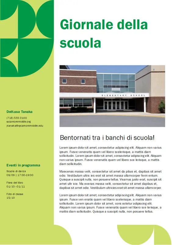 Newsletter per la classe modern-geometric