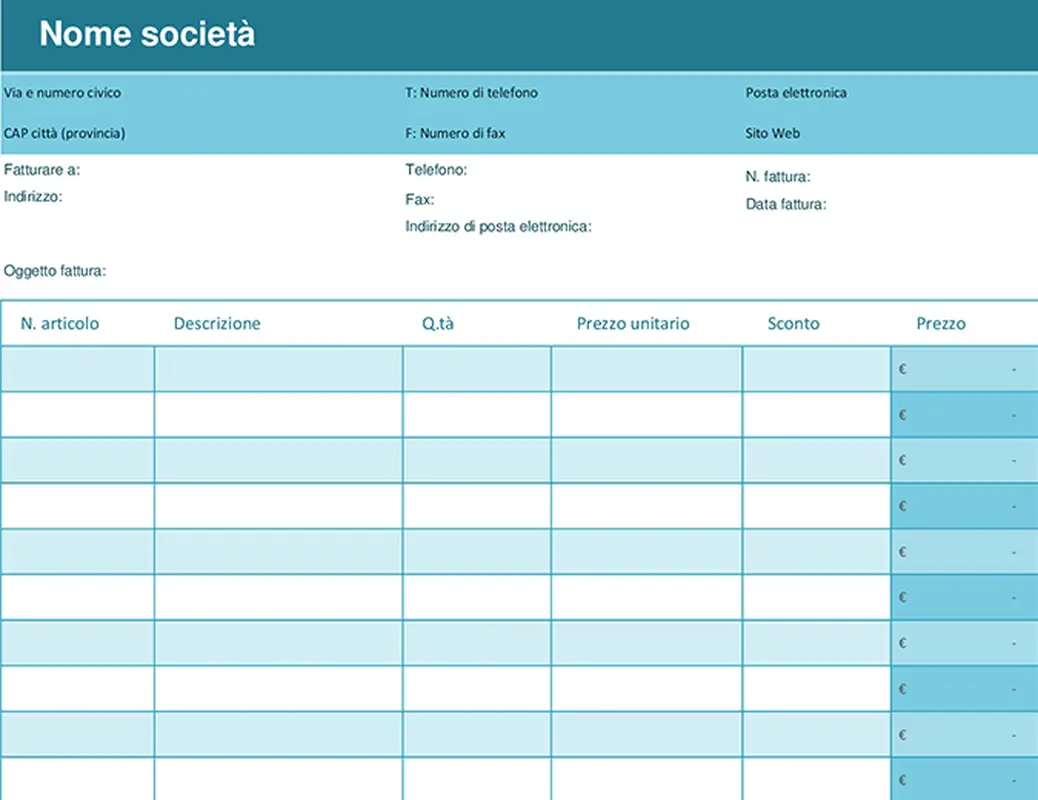 Fattura semplice modern-simple